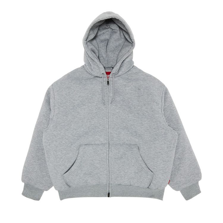 

Толстовка Supreme x The North Face Down Filled Zip Up Hooded Sweatshirt, Heather Grey