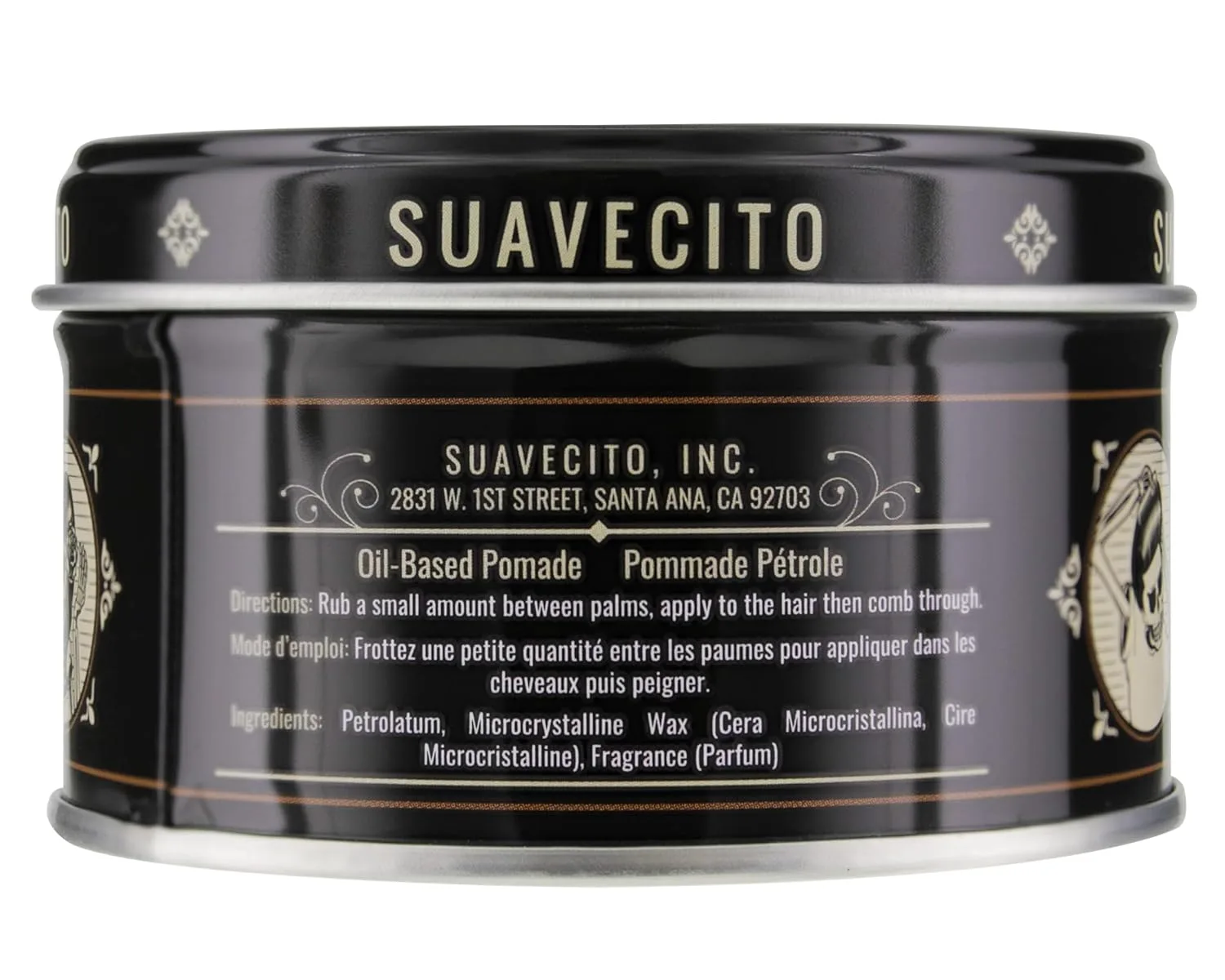 Suavecito Oil Based Pomade 3 oz (85 г) в жестяной банке - аромат Original, долговременная фиксация, здоровый блеск, для всех типов волос 89 мл (1 шт.) — фото 2