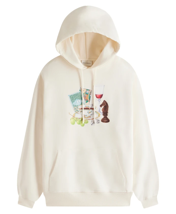 

Худи с принтом спереди и карманами Drole De Monsieur, бежевый