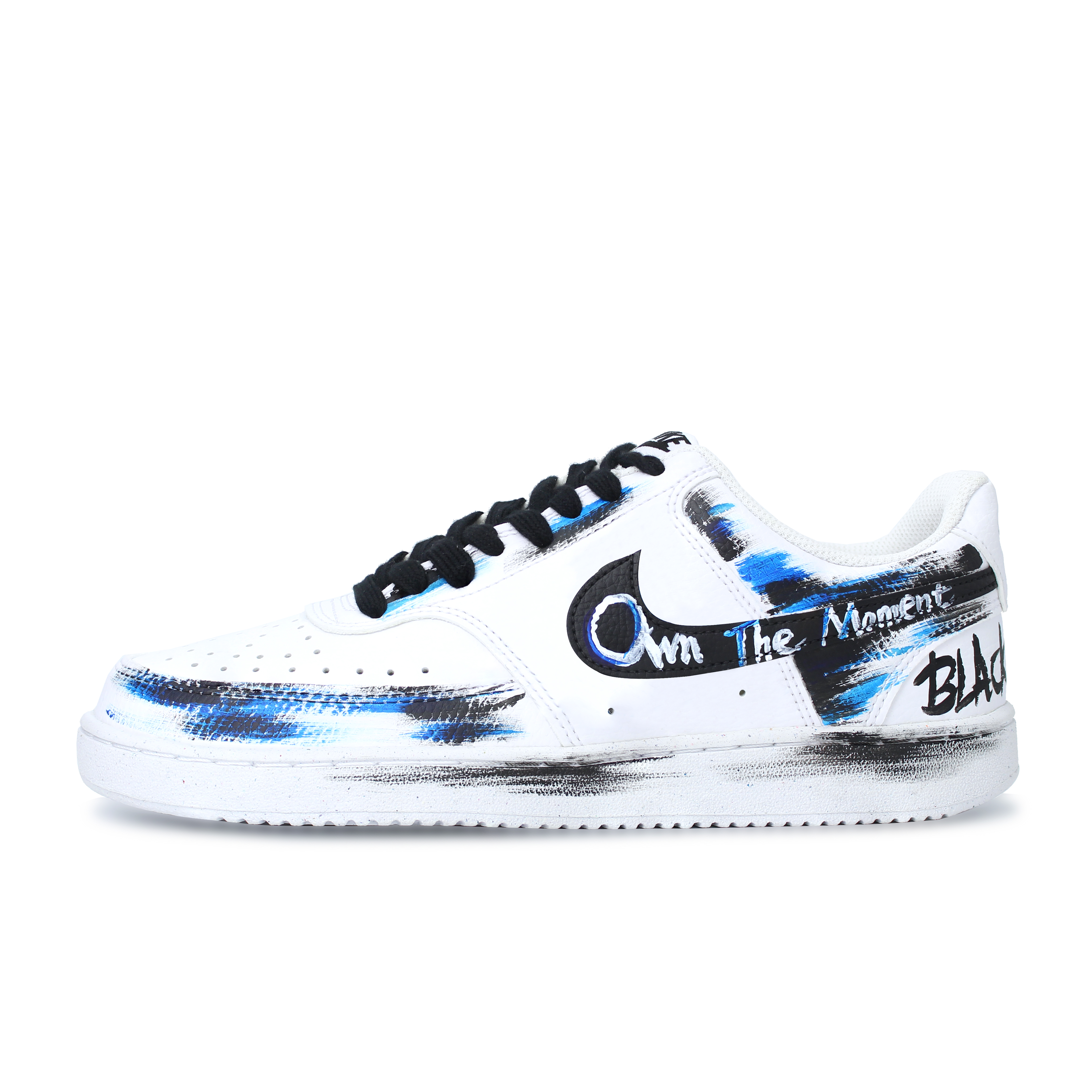 

Nike Кроссовки для скейтбординга Court Vision 1, мужские, низкие, белые, черные, синие