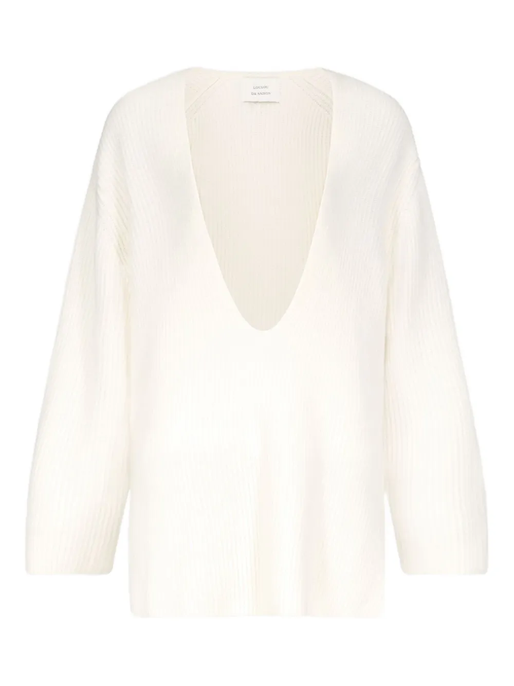 

Свитер Gabe в рубчик с U-образным вырезом Loulou De Saison, нейтральный