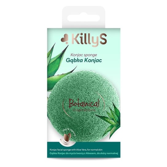 

Очищающая губка для лица KillyS Botanical Inspirations Konjac с алоэ для нормальной кожи