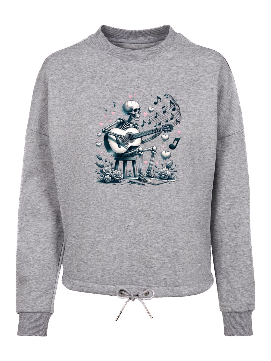 

Толстовка F4NT4STIC Skelett Spielt Gitarre, Musik, Liebe, mottled grey