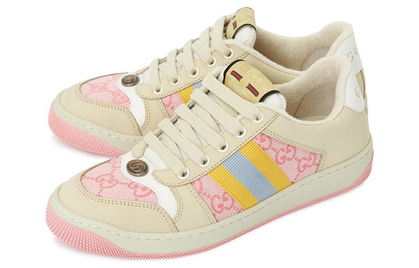 Кроссовки screener gg sneakers 'pink beige' Gucci, розовый — фото 2