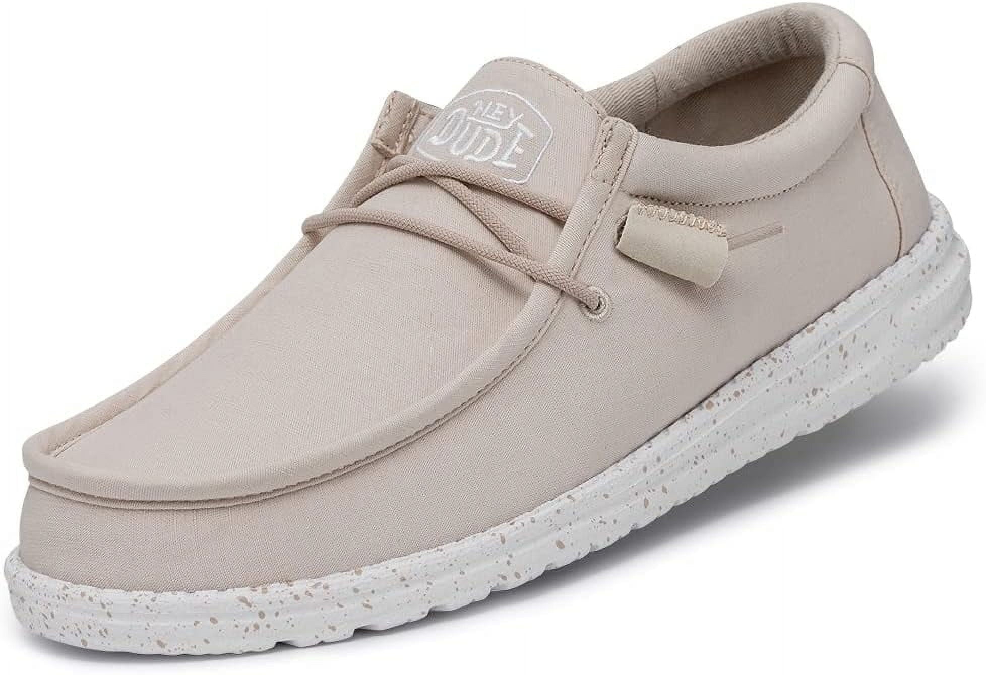 Мужские лоферы Wally Slub Canvas от Hey Dude - Natural, коричневый — фото 2