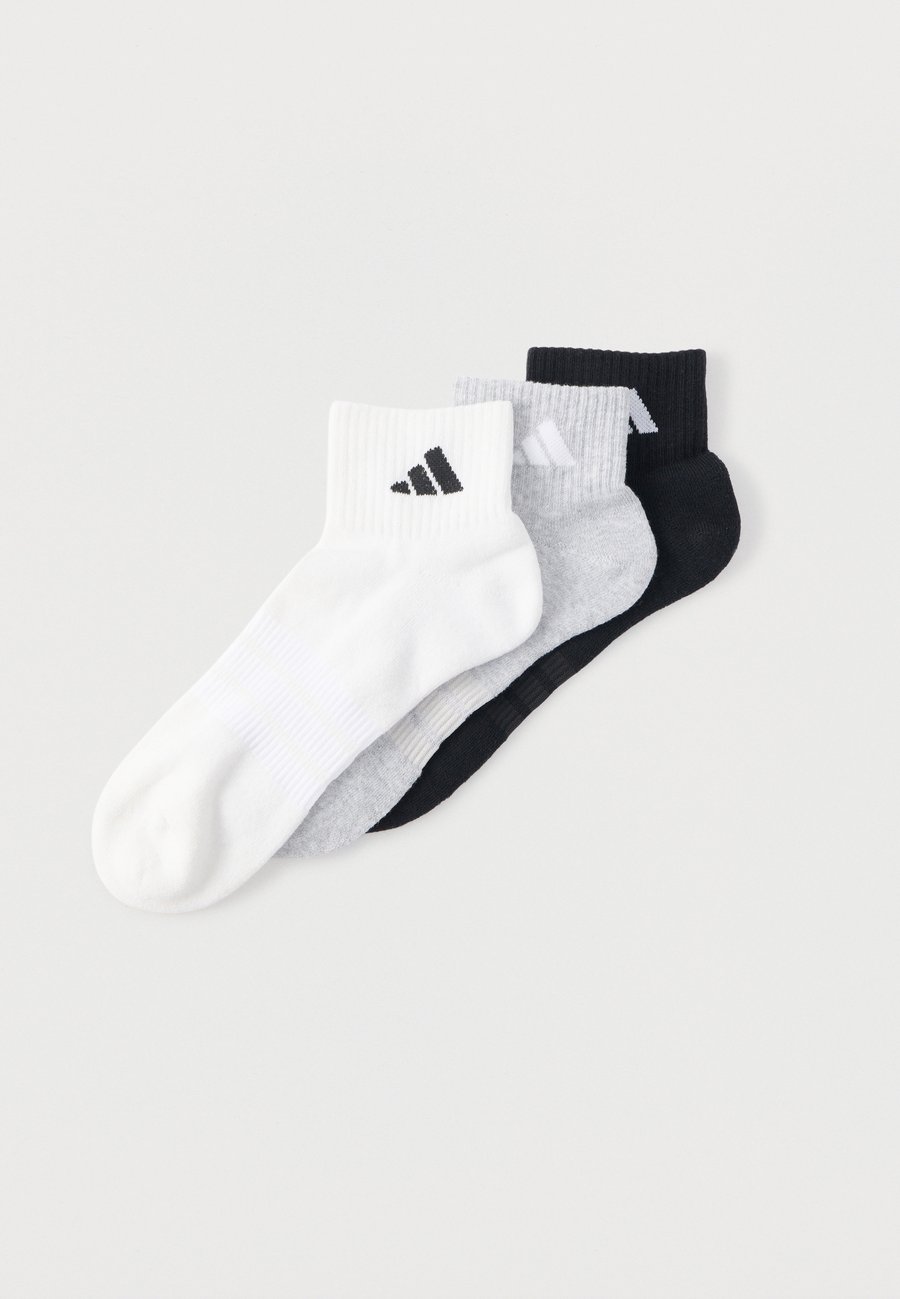 Носки Adidas Performance CUSHIONED SPORTSWEAR ANKLE 3 PACK UNISEX, Medium Grey Heather/White/Black/Grey