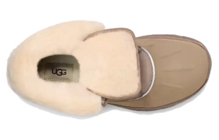 Зимние ботинки мужские Ugg с мехом и шнуровкой, песочный — фото 4