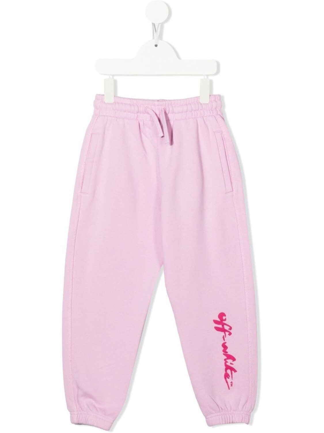 

Off-White Kids спортивные брюки Script с логотипом, розовый