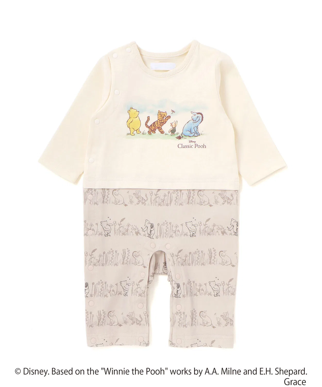 Комбинезон Classic Pooh, хлопок, 70-80 см, бежевый — фото 4