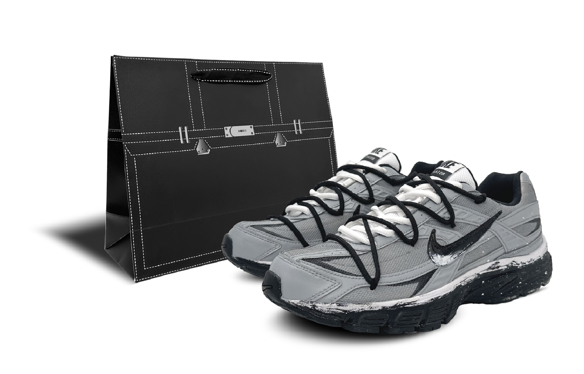 

Кроссовки для бега initiator unisex low top gray Nike, серый