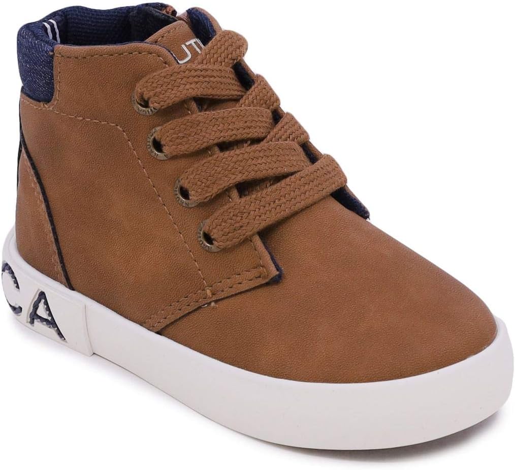 

Детские ботинки Nautica Chukka с шнуровкой и застежкой-молнией, Для мальчиков и девочек, Нарядная обувь, Размеры для малышей и маленьких детей, бежевый/слоновая кость