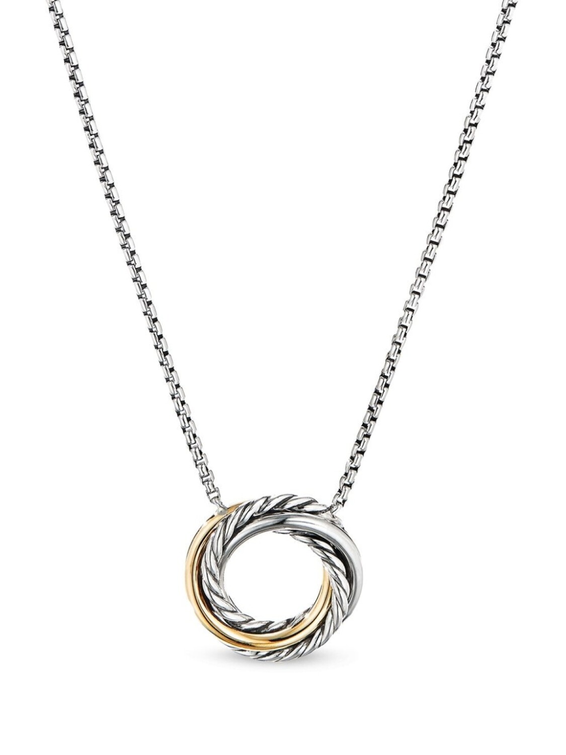 

Колье Crossover из желтого золота и серебра David Yurman, серебряный