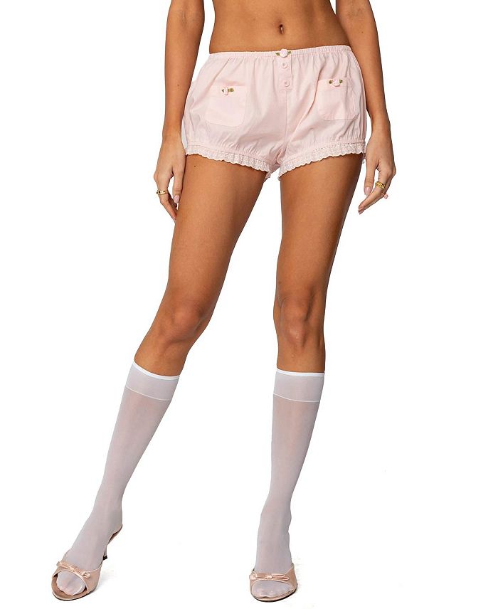 

Льняные шорты Bloomer Edikted, розовый