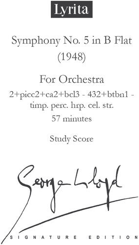 

CD диск Lloyd, George: Lloyd: Symphony No. 5 - Study Score