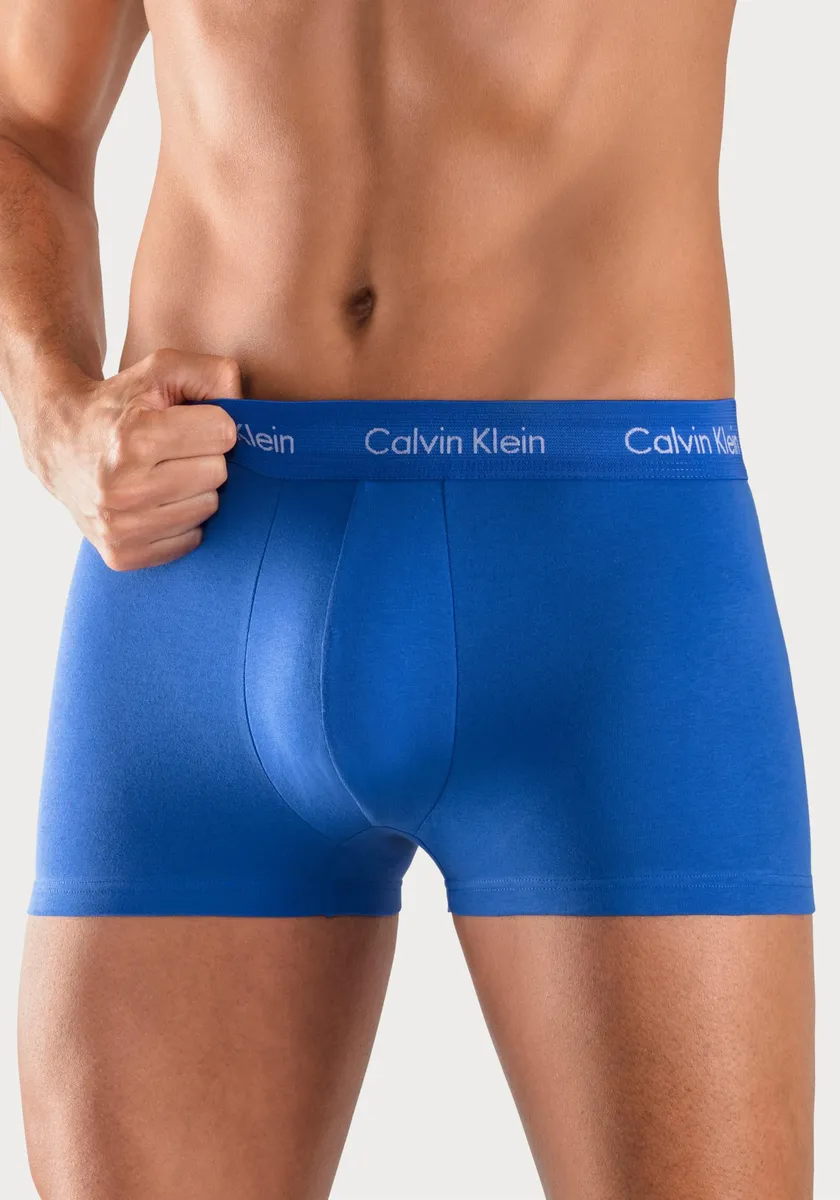 Трусы-сундуки Calvin Klein Underwear (3 шт.), синего цвета, с эластичным поясом с логотипом, синий — фото 2
