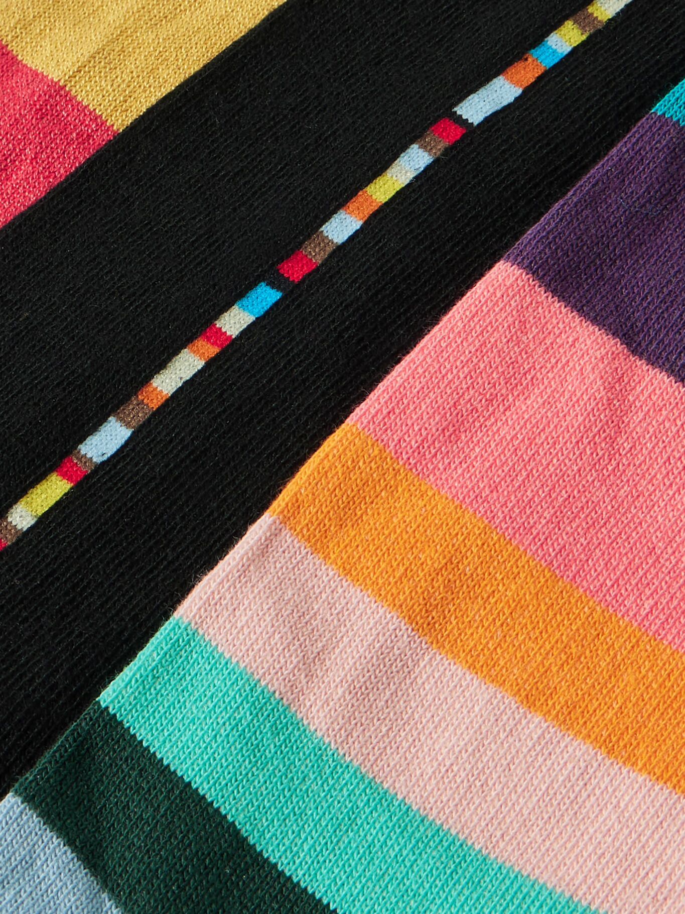 

Шесть пар полосатых ребристых эластичных носков из смеси хлопка PAUL SMITH, мультиколор