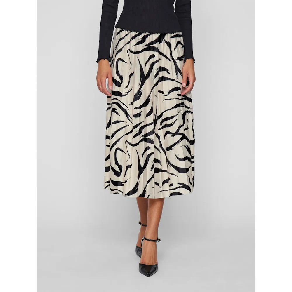 

Юбка Vila Nitban Print midi skirt, белый