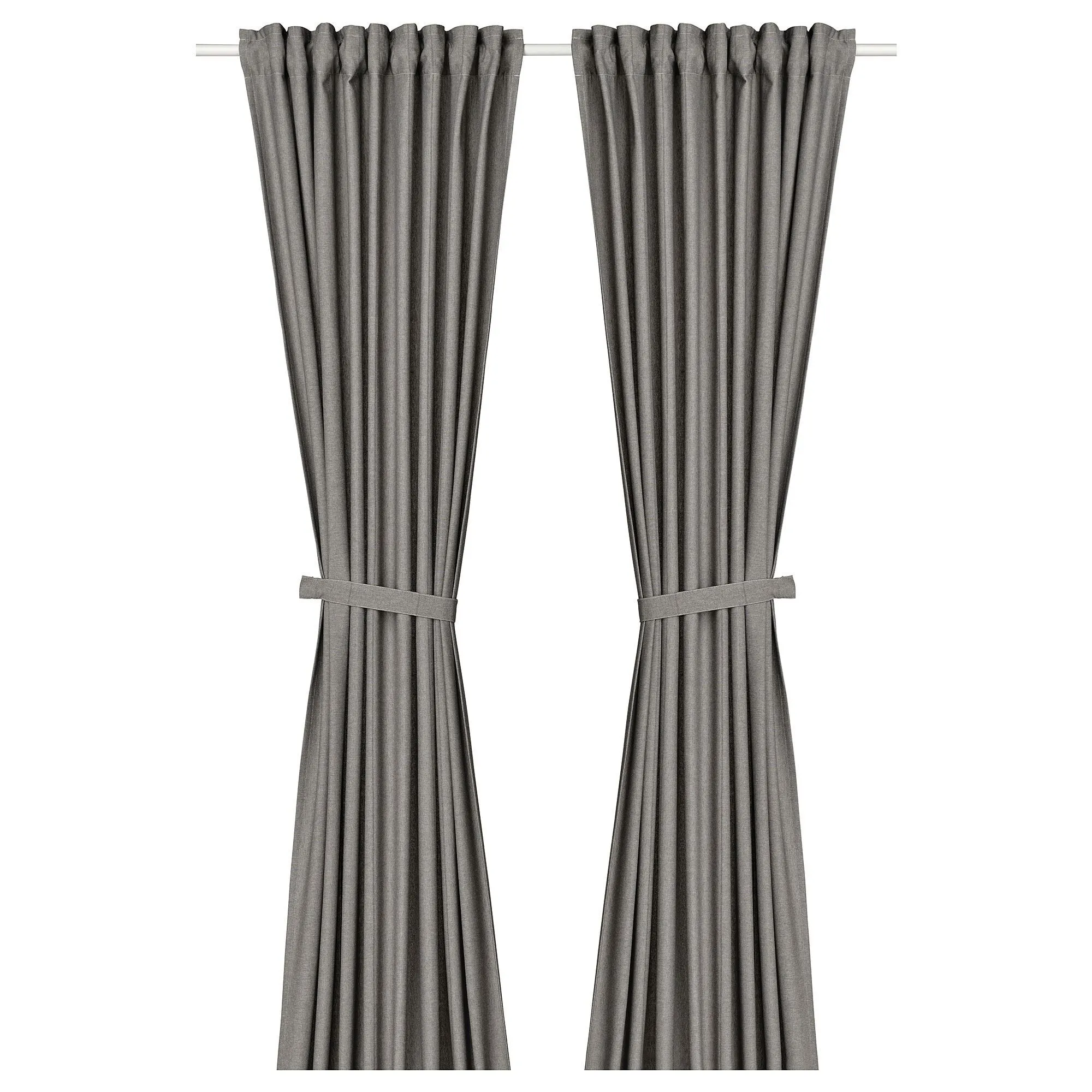 

Фоновая штора, 1 пара, темно-серая, 140x300 см, LENDA IKEA
