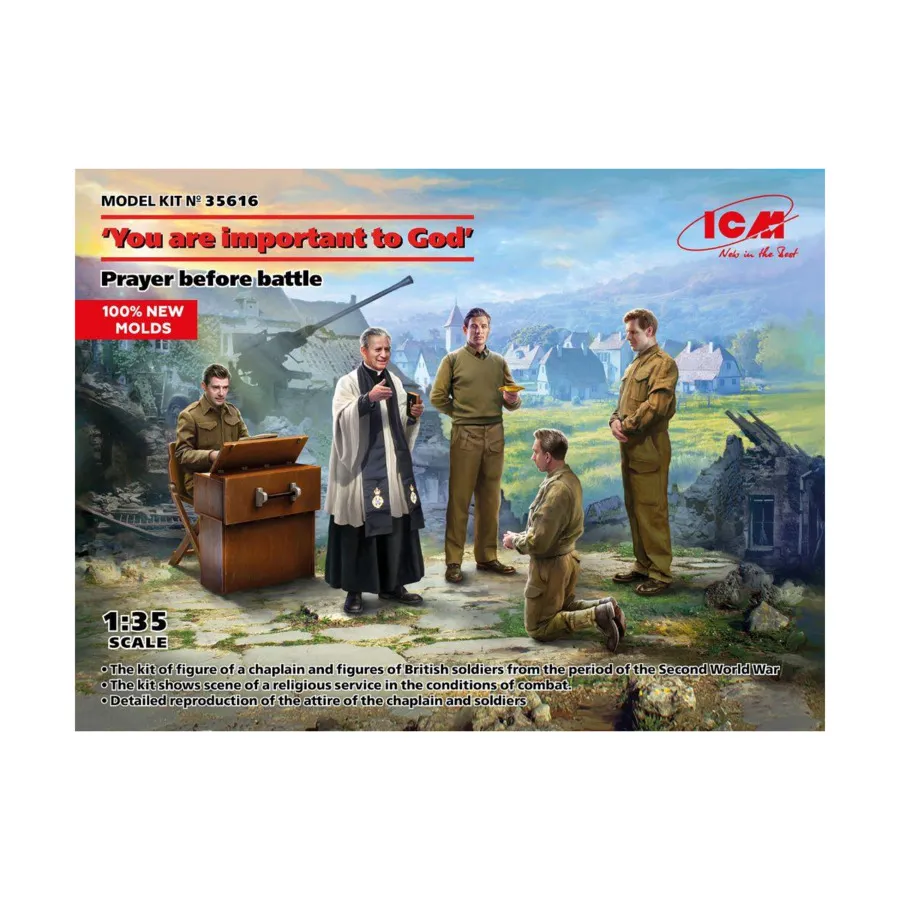 

Капеллан и британские солдаты (4), Military Models 1/35 Scale (ICM)
