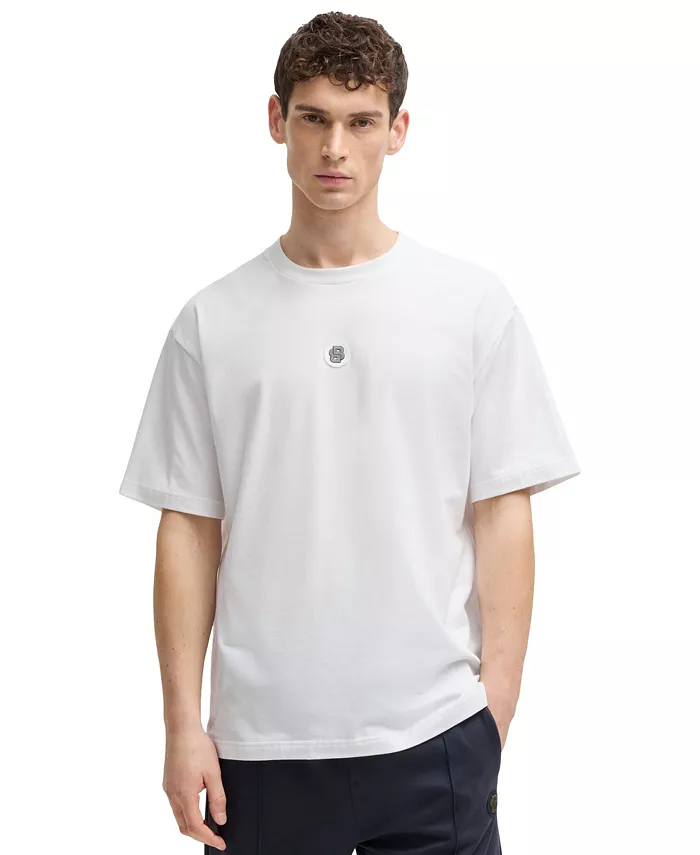 

Мужская футболка Regular-Fit с монограммой Double B Hugo Boss, белый