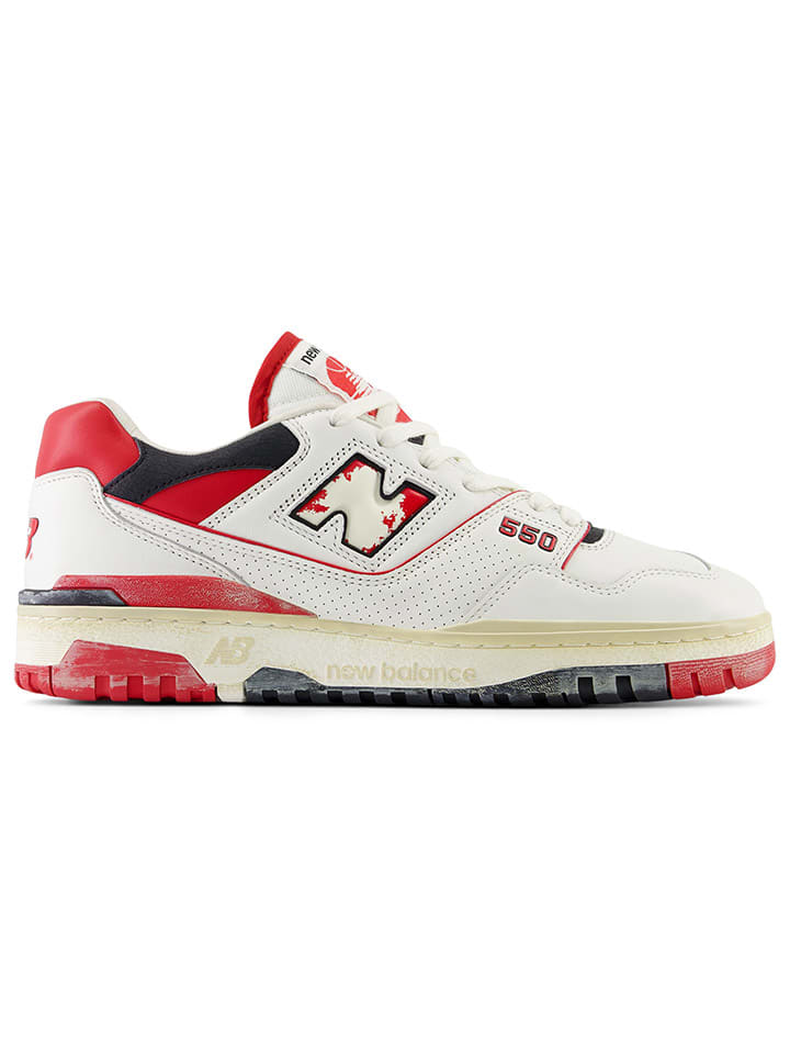 Кроссовки на шнуровке 550 New Balance, цвет creme/rot — фото 2