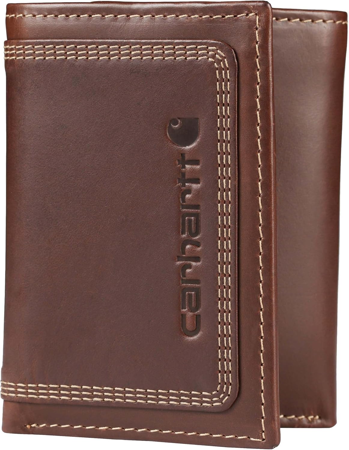 

Кошелек Carhartt Men's Rugged Leather Triple Stitch, доступен в нескольких вариантах, Brown (Trifold)