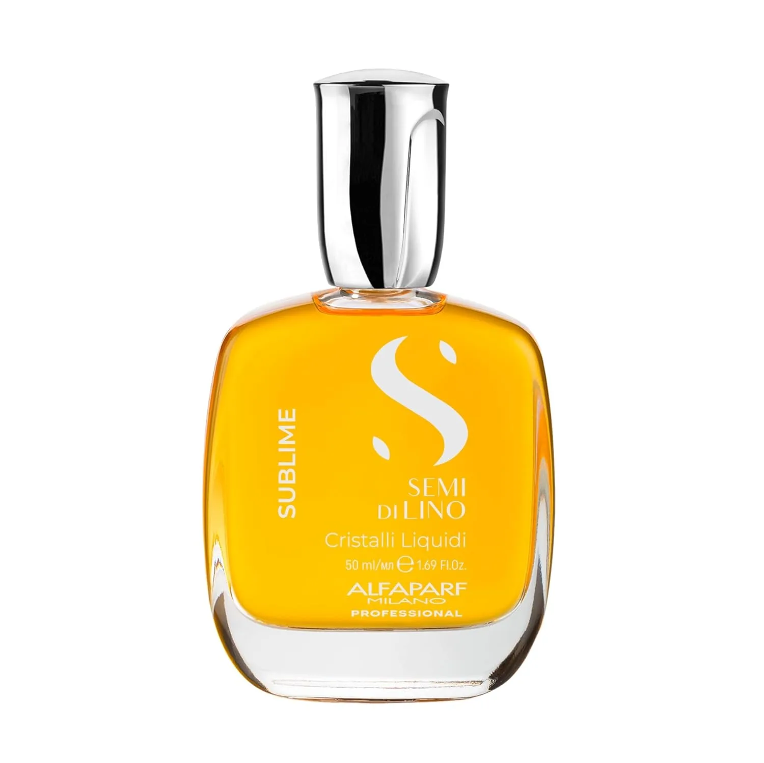 ALFAPARF MILANO Semi di Lino Cristalli Liquidi Hair Oil с термозащитой - сыворотка для гладкости и фиксации, против пушистости, для блеска, с витамином E 50 мл (1 шт.)