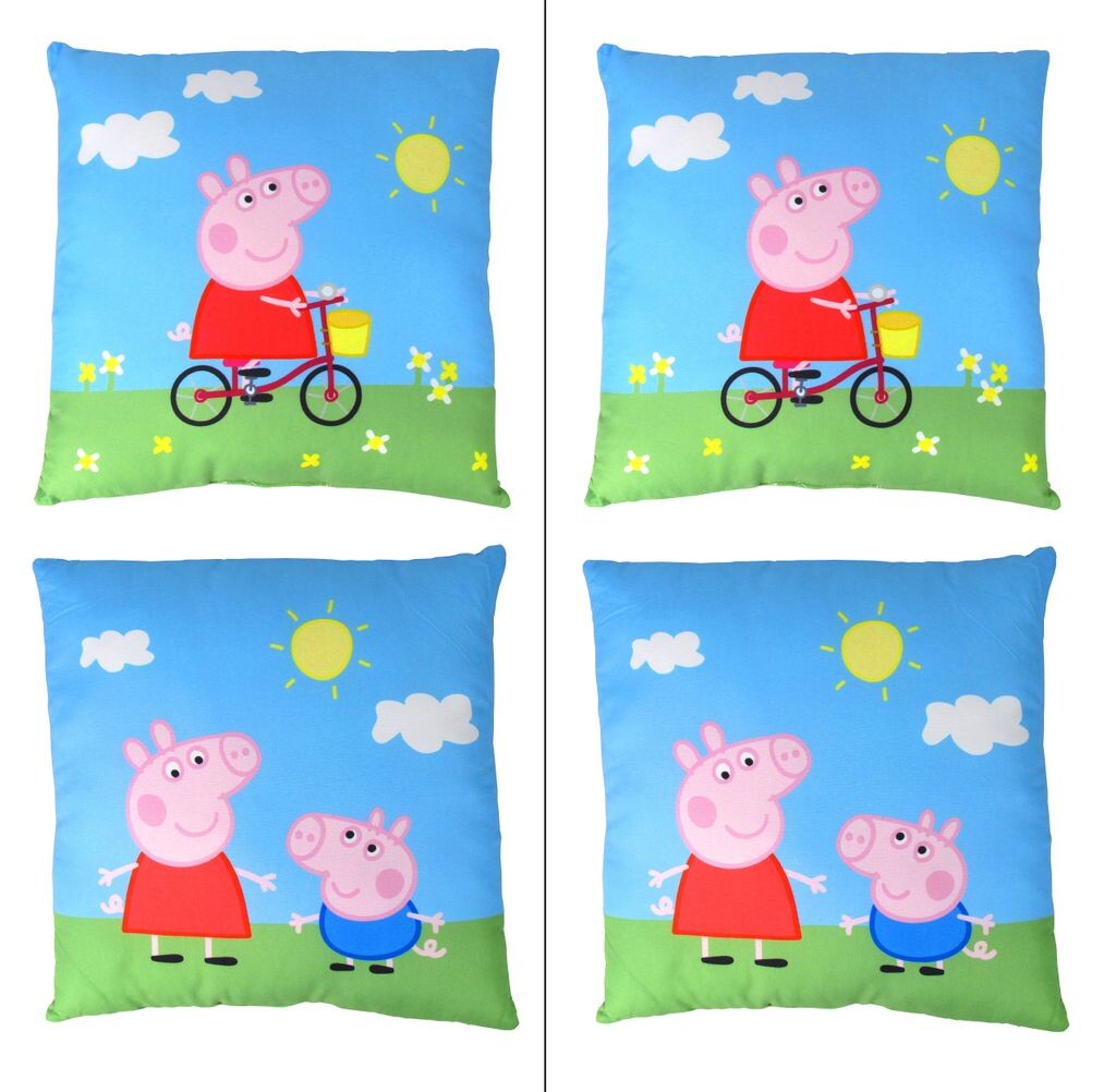 

Набор из 2 детских подушек «Свинка Пеппа и Джордж» — декоративные подушки размером примерно 30 см x 30 см — STANDARD 100 от equality — оригинальный лицензионный продукт Cerdagroup