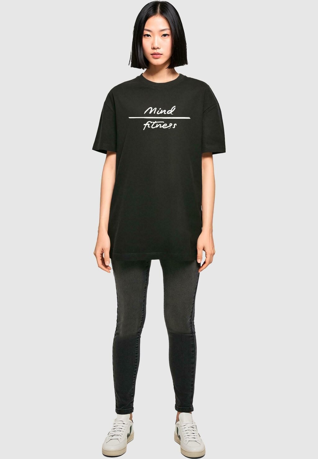 

Футболка с принтом MIND FITNESS BOYFRIEND TEE Merchcode, черный