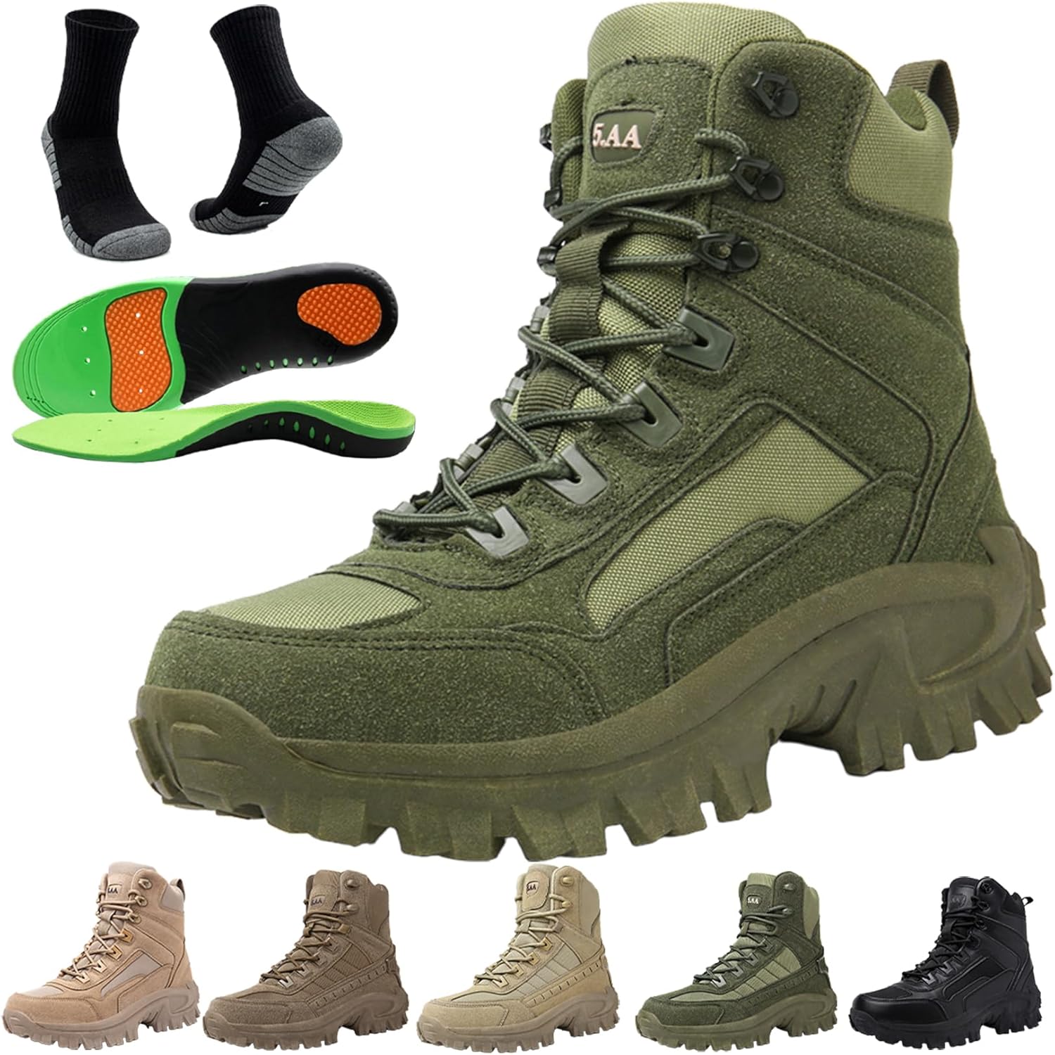 

Мужские ортопедические рабочие ботинки 2026 года с защитой от проколов, водонепроницаемые, противорастяжительные, походные ботинки, ботинки для активного отдыха, обувь для походов для мужчин Acmedica, зеленый