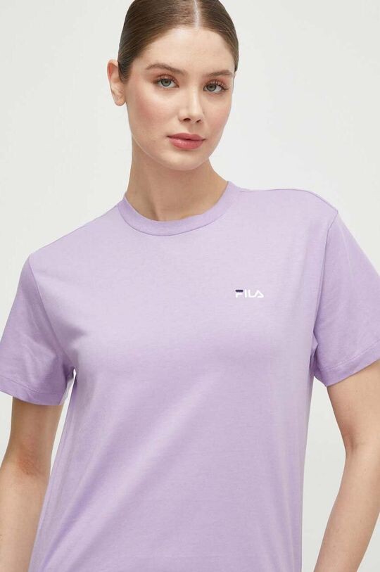 

Хлопковая футболка Fila, фиолетовый