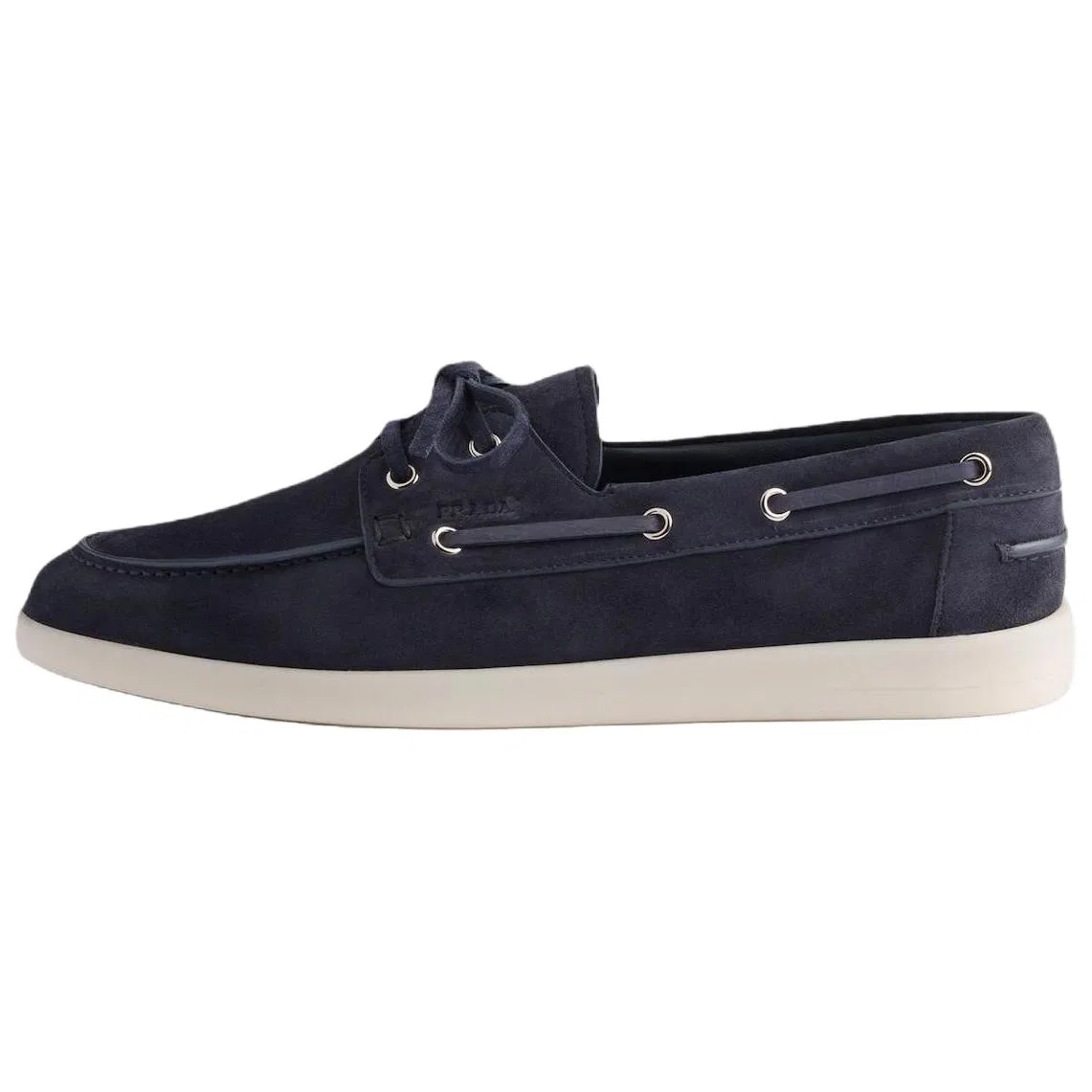 PRADA Casual Leather Shoes 1.5cm Men's Marine Blue