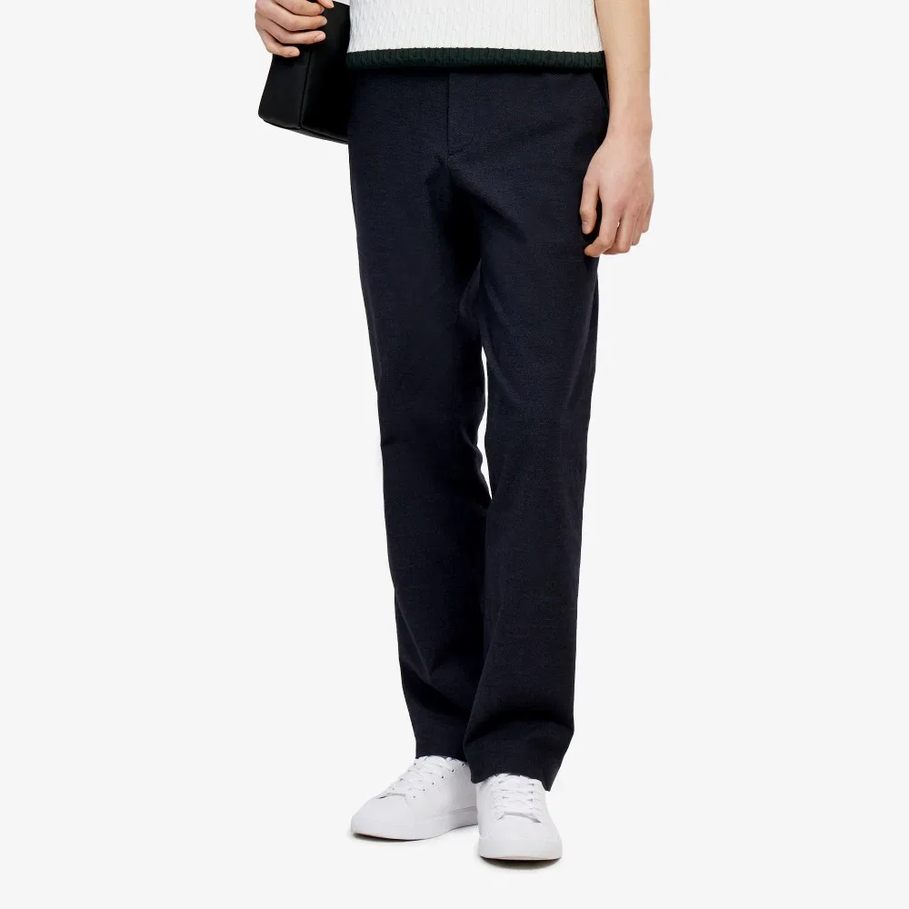 Мужские чиносы из ткани добби, тёмно-синие, от Lacoste — фото 2