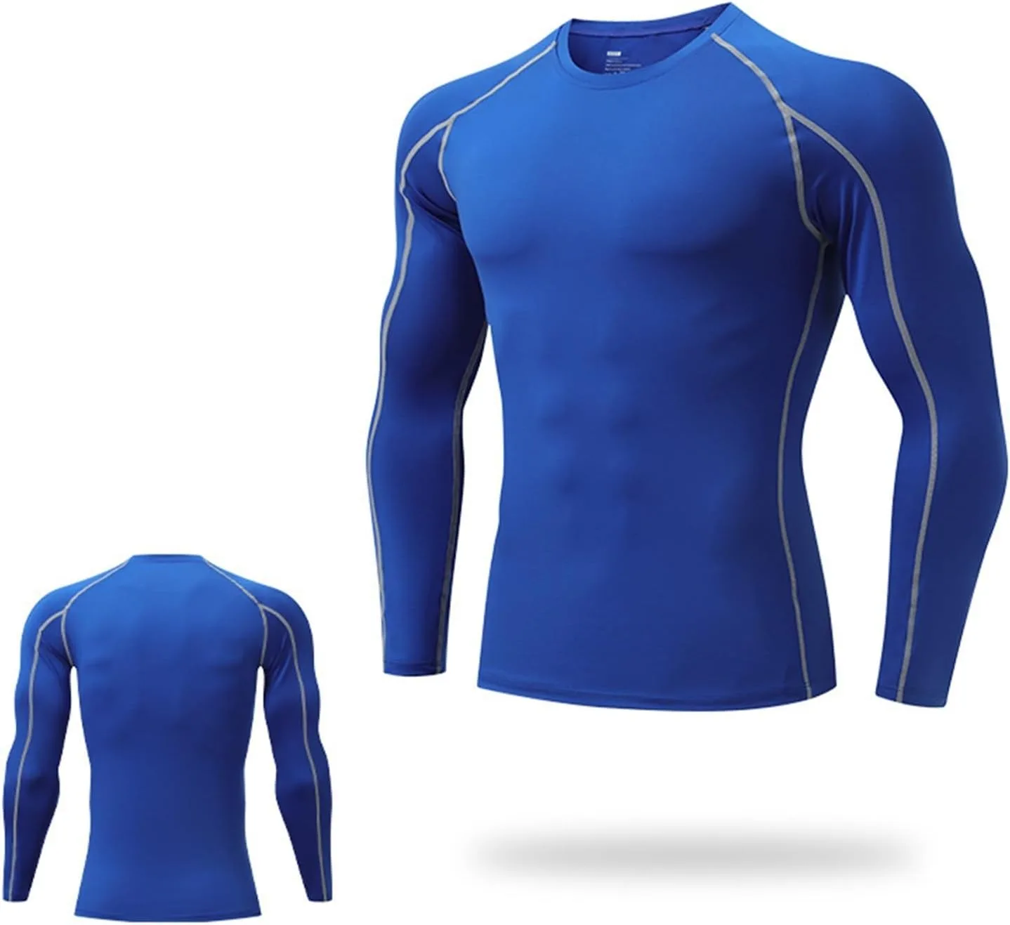 Мужская компрессионная футболка с длинным рукавом Slim Fit — фото 2