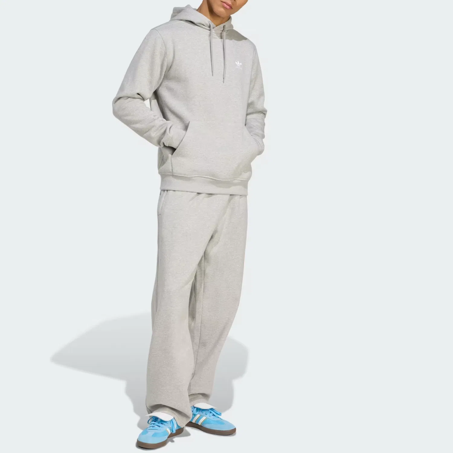 Худи Adidas Originals Trefoil Essentials Medium Gray — фото 4