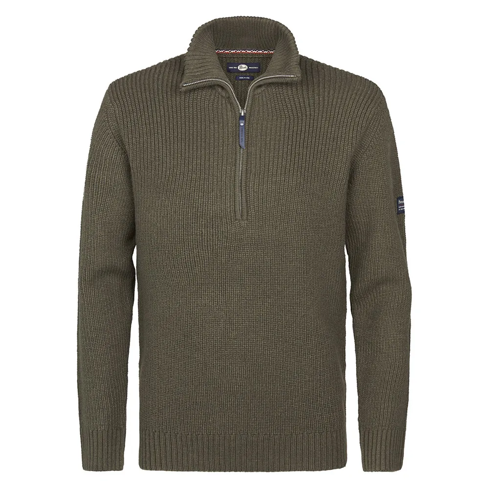 

Свитер Petrol Industries M-3050-KWC262 half zip, зеленый