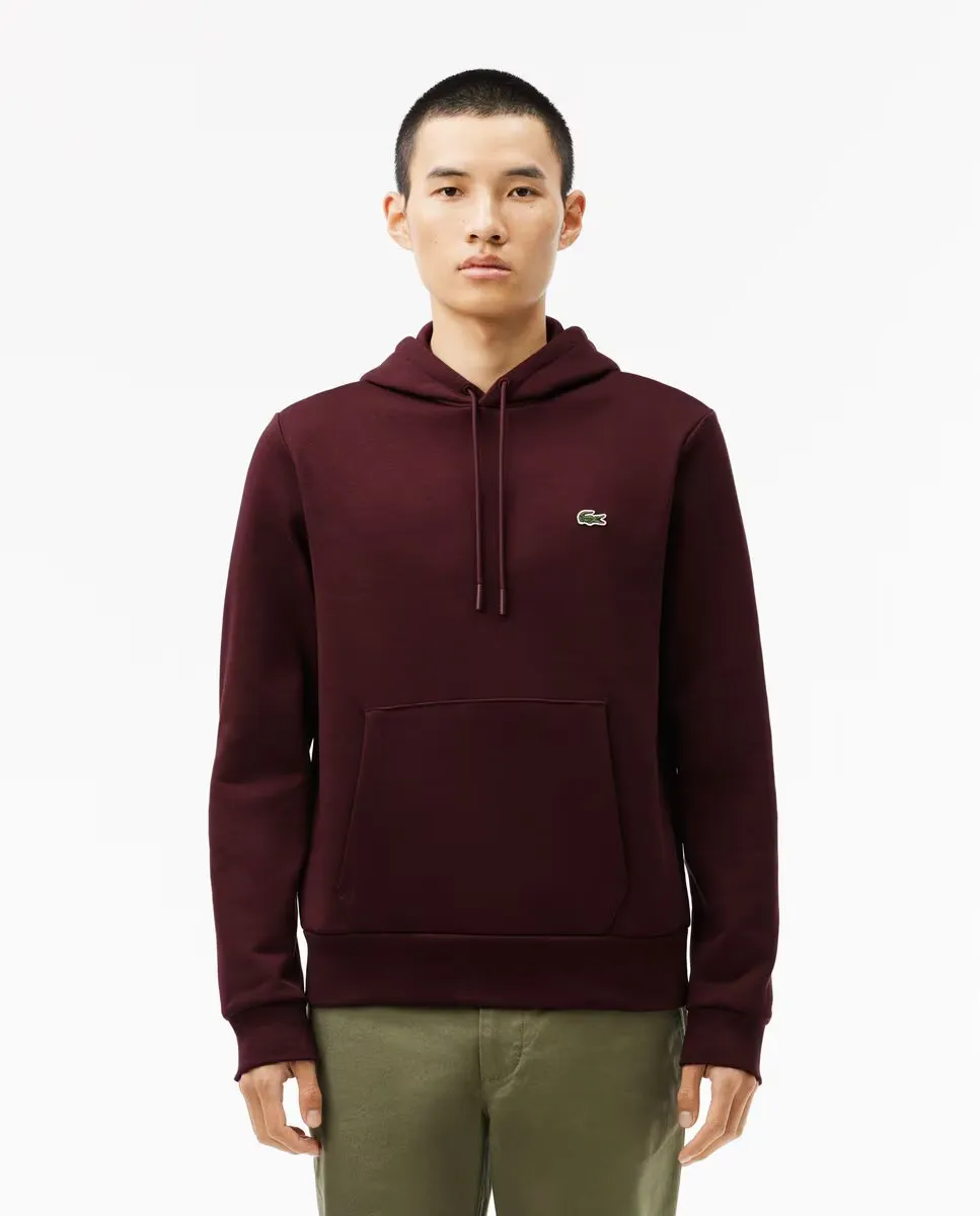 

Мужской свитшот из органического хлопка с капюшоном Lacoste, цвет Burdeos