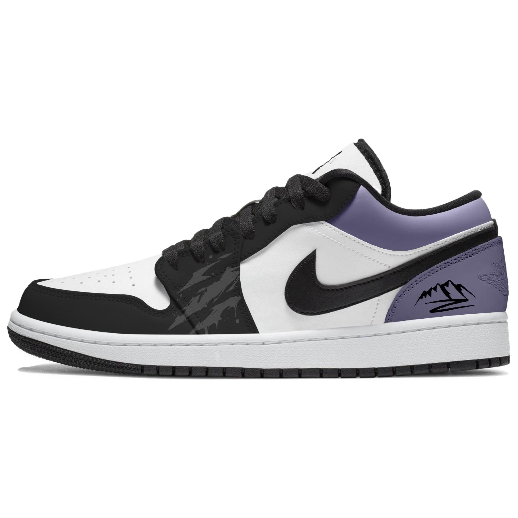 

Jordan Air 1 Fantasia, Purple Mountain Seclusion Shock Absorbers Low Top Vintage Basketball Shoes Unisex Purple