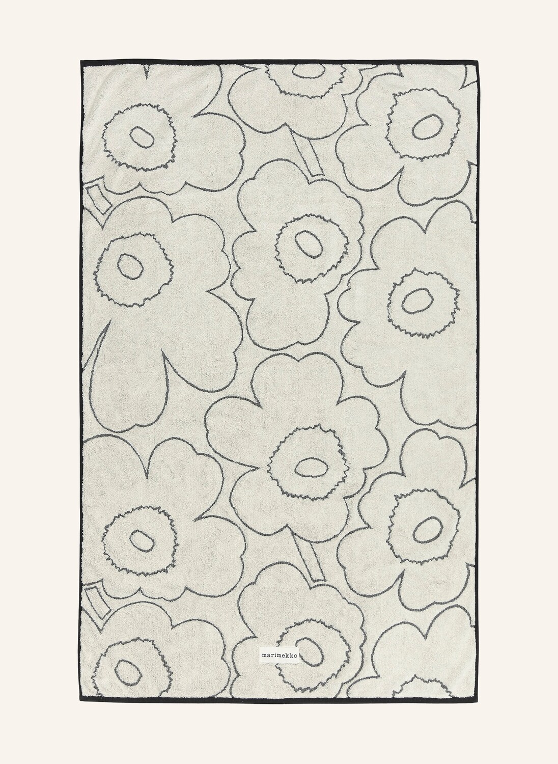 

Банное полотенце Marimekko PIIRTO UNIKKO, 100x160 см, цвет ecru/schwarz