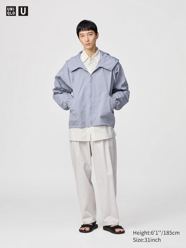 

Широкие брюки со складками Uniqlo, серый