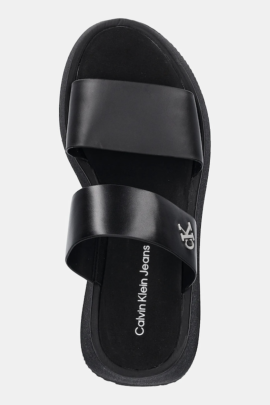 Шлепанцы Sandal Slide с двойными ремешками Calvin Klein Jeans, черный — фото 4