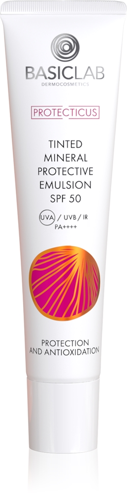 

Защитная эмульсия Dermocosmetics для чувствительной, склонной к покраснениям кожи spf 50+ Basiclab, 40 мл