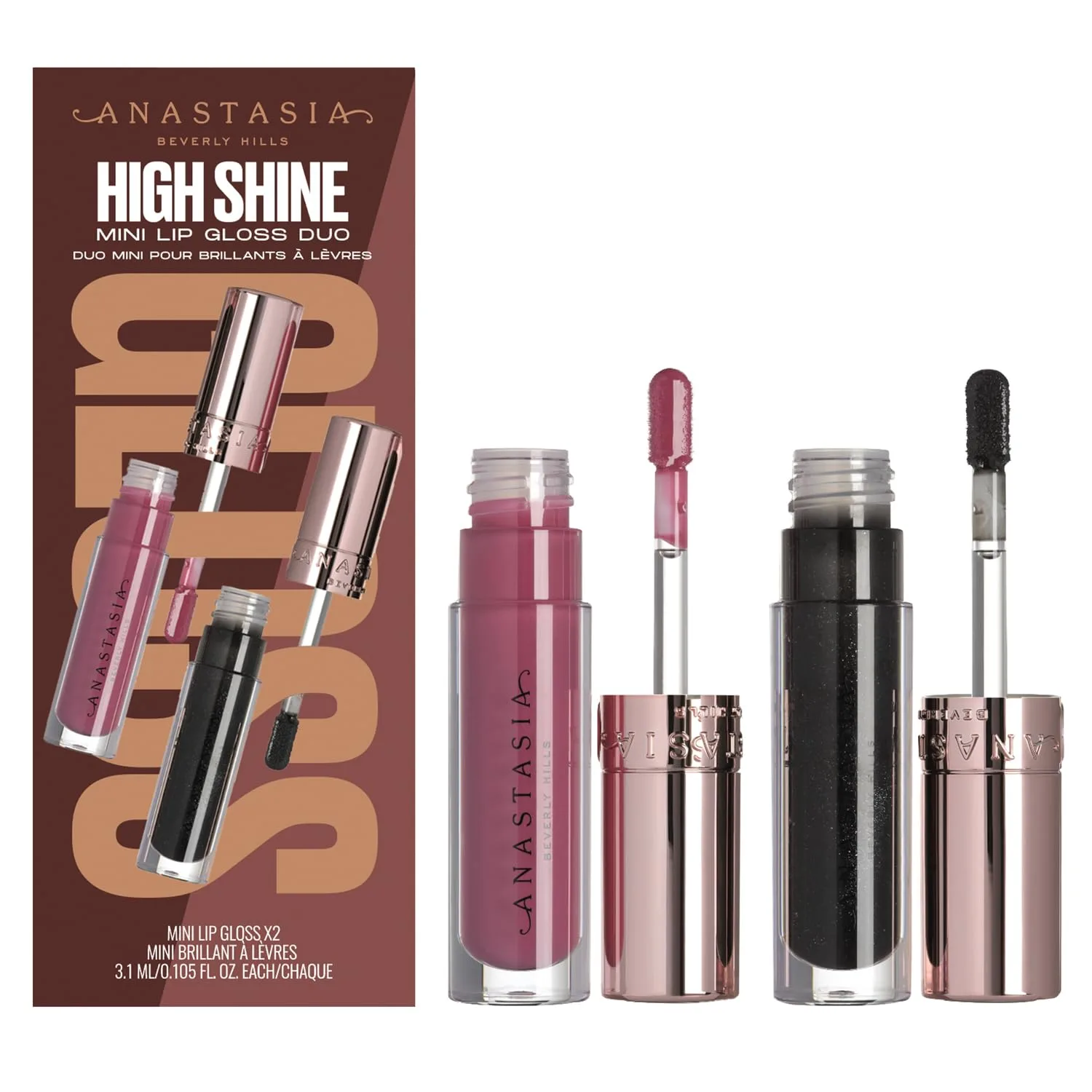 Anastasia Beverly Hills - HIGH-SHINE Mini Lip Gloss Duo, Pulse + Phantom — фото 2