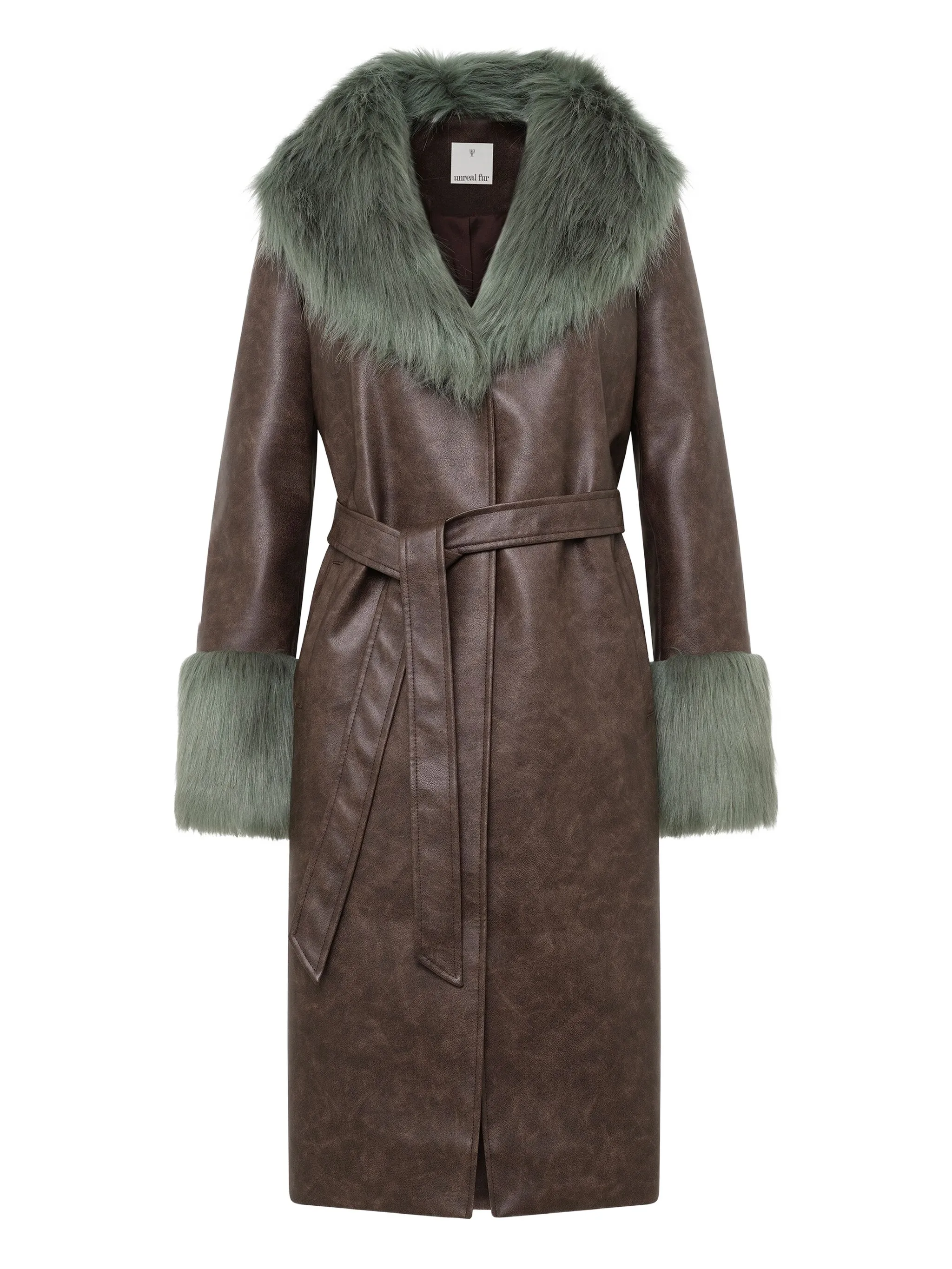 

Пальто Empathy с искусственным мехом Unreal Fur, коричневый