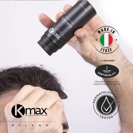 Kmax Маскирующие волокна волос Кератиновая пудра для волос с эффектом утолщения волос Волосы для покрытия выпадения волос 32 г Темно-коричневый — фото 3