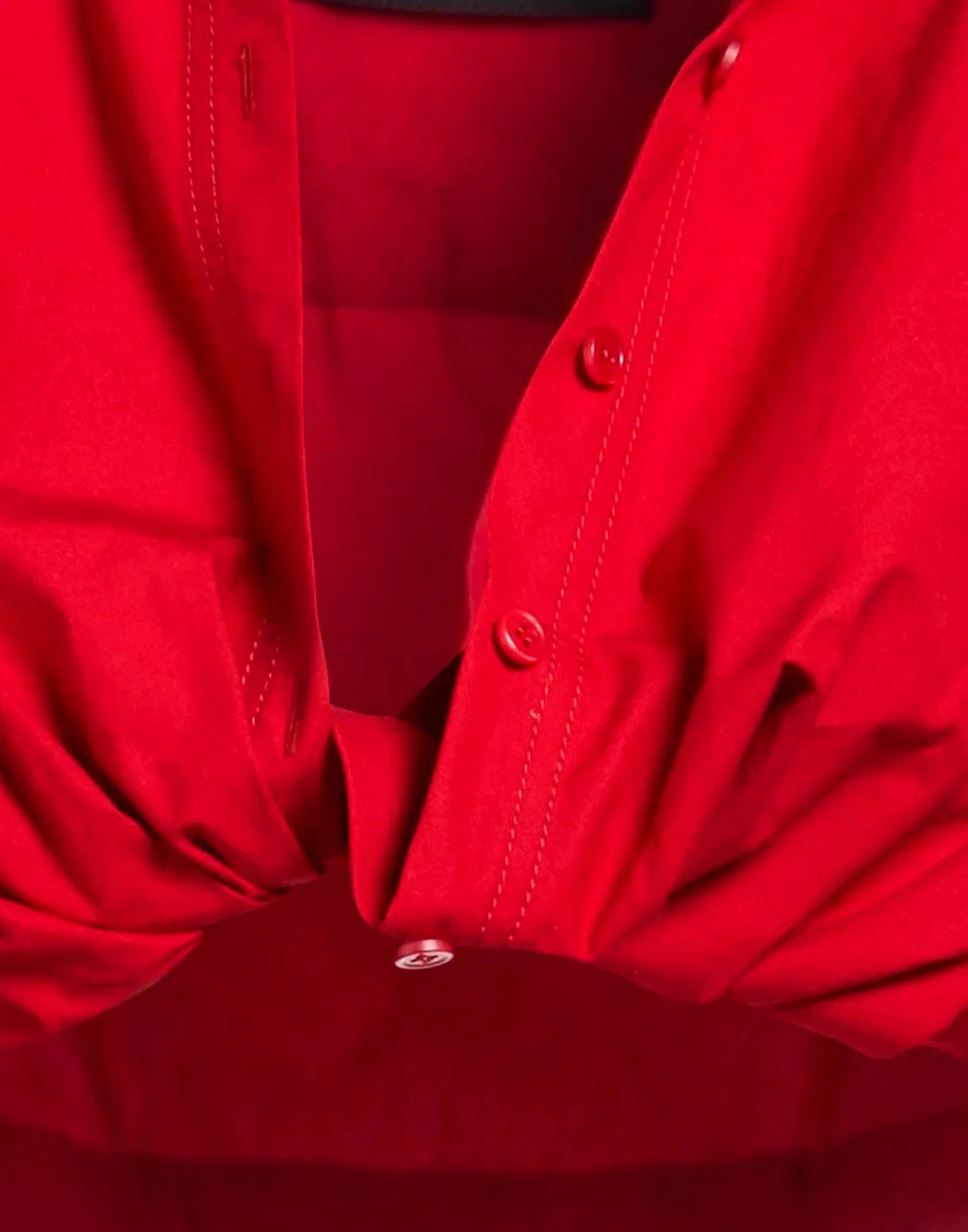 Рубашка красная Jacquemus — фото 4