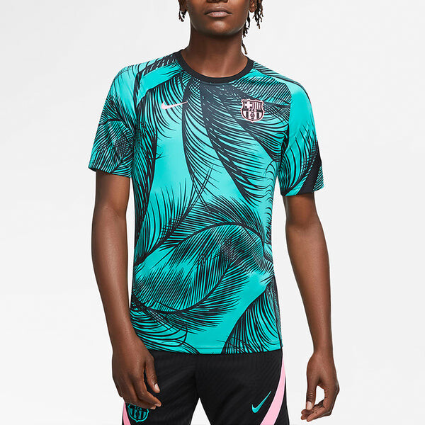 Футболка Nike FCB Barcelona 20-21 Season European Championship Training Jersey Green, зеленый — фото 3