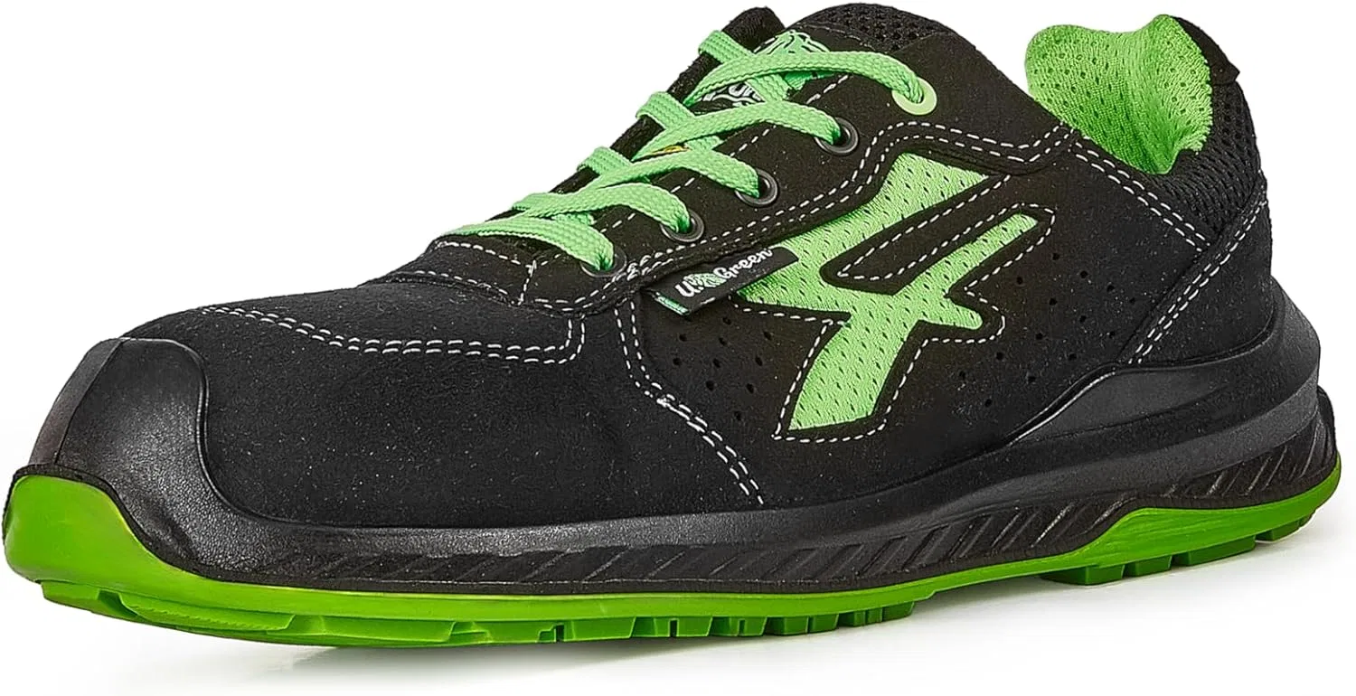 Мужские лодочные туфли UPOWER Canyon UK ESD S1p SRC, Black Green