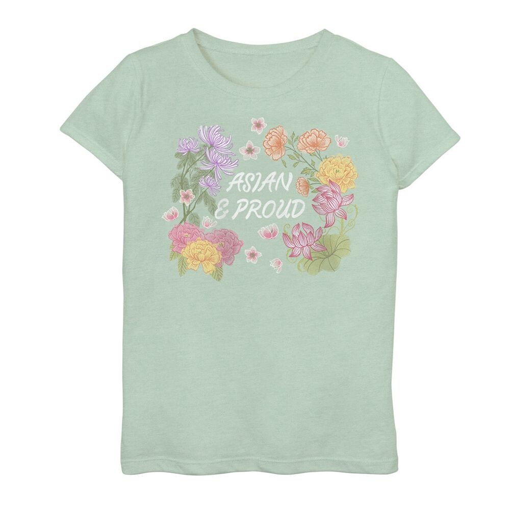 

Футболка Proud Asian Inspirational Flowers для девочек 7–16 лет, цвет Mint