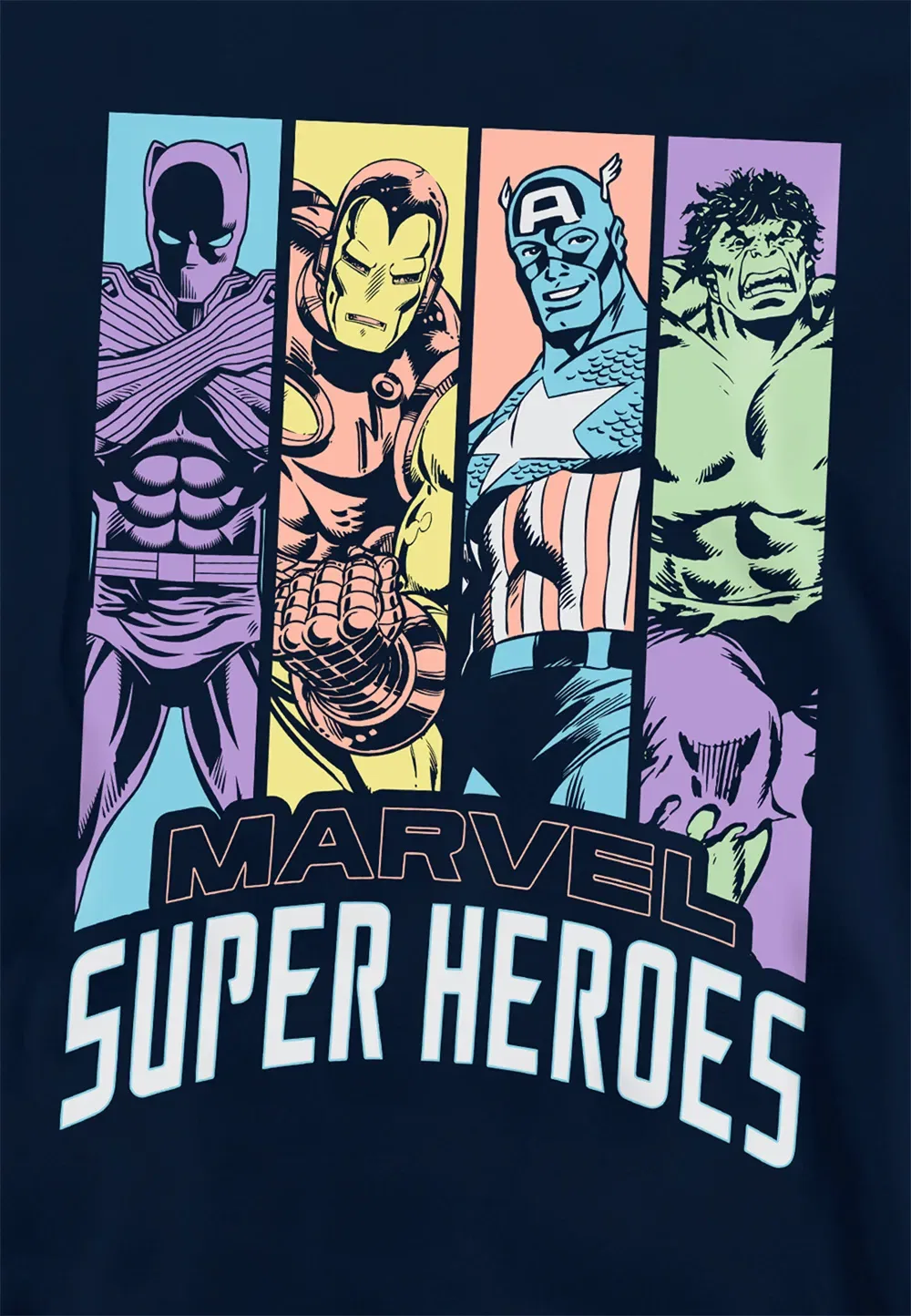 Детская худи Marvel Classic Super Heroes, темно-синий, темно-синий — фото 2